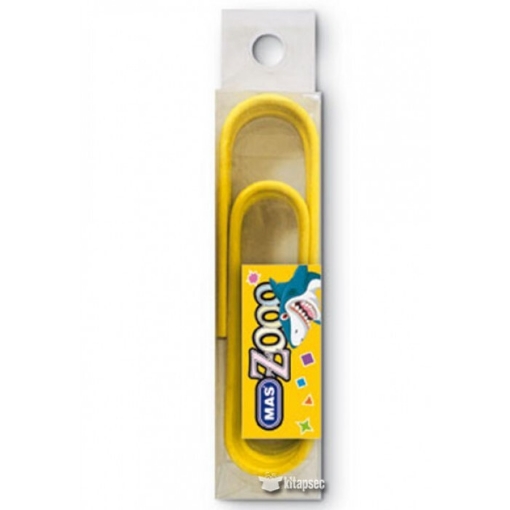 Picture of Colored Paper clips 100 mm 8 Pieces, yellow - Mas 