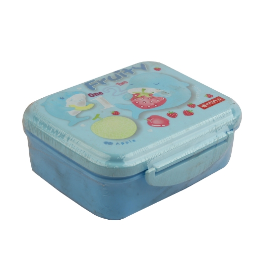 Picture of Printed Plastic Lunch Box 160 x 130 x 55 mm 99 gm - Enzo Clip