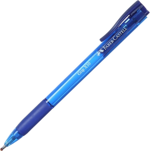 Picture of Click Ballpoint Pen Blue Malaysian - Faber-Castell Grip X10