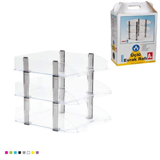 Picture of 3-Tier Tray Legs, Transparent Plastic - Ark 4093