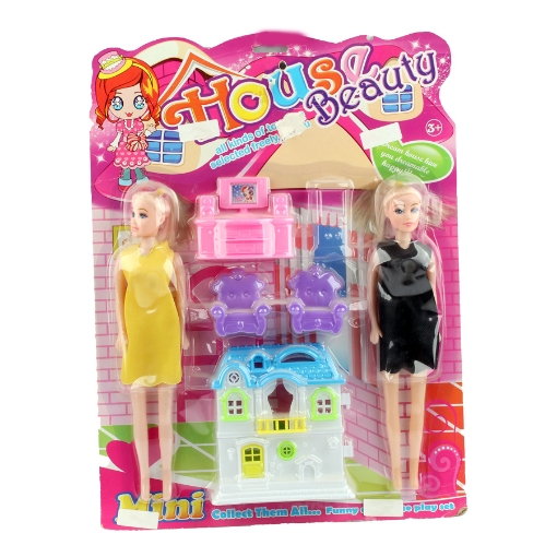 Picture of 2 Dolls + House Card