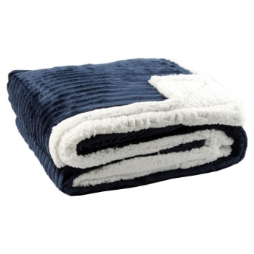 Picture of Microfiber Blanket 180 x 220 cm Double-Sided Ribbed - Mintra