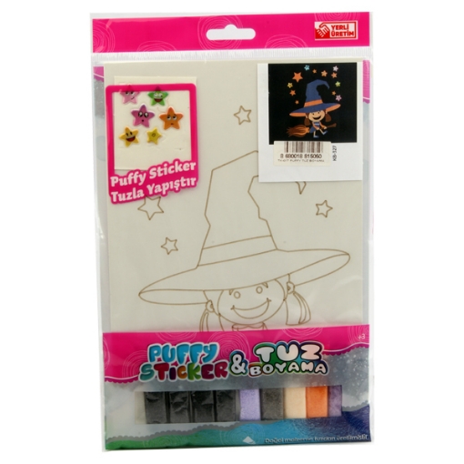 Picture of Salt Coloring Card + Foam Buzzer Sticker - TK017