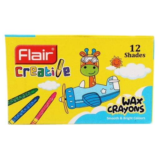 Picture of Wax Crayons Pack 12 Color 57 ml - Flair FA8001