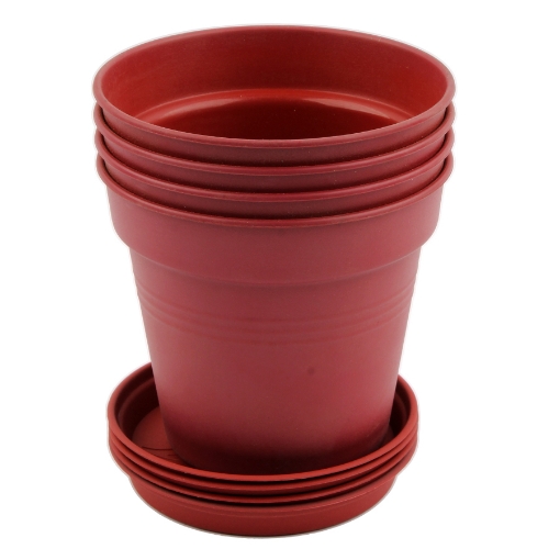 Picture of Planter Round with plate 4 Pack Color Model 99037