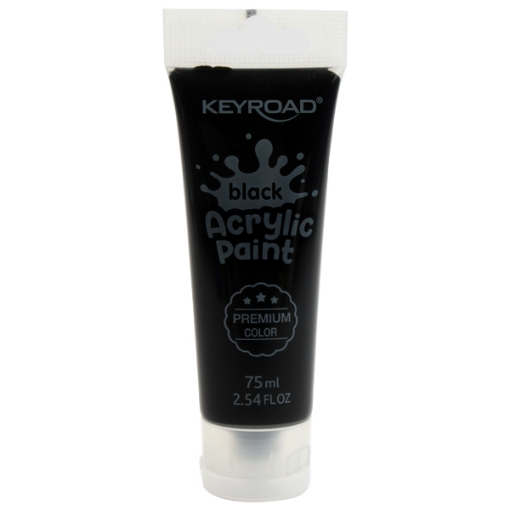 Picture of Black Acrylic Paint 75 ml Keyroad KR972202