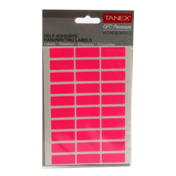 Picture of Pink Office Labels 5 Sheets 17x12 mm 30 Labels/A5 - Tanex OFC-107