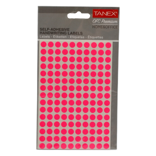 Picture of Handwriting label Pink 5 Sheets Rounded A5 Tanex Model OFC-127