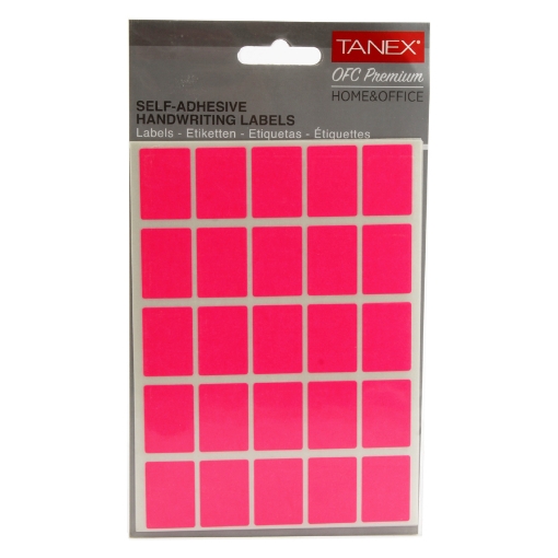 Picture of Handwriting Label Pink 5 sheets (27x 19 mm) A5/25 Tanex Model OFC112