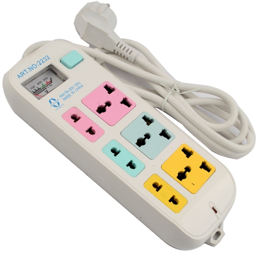 Picture of Chinese 6-Inlet Multi-Colored Power Strip - Al Farooq 2232