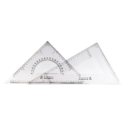 Picture of Set of 2 Triangles 35 cm with Protractor - 6435