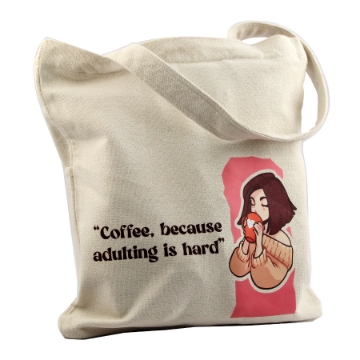 Picture of Shoulder bag fabric with handle Dawenha take a coffee