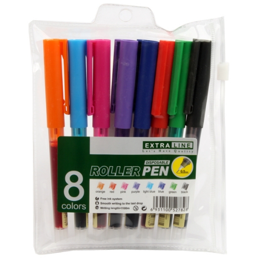 Picture of EXTRALINE ROLLERPEN SET 0.5 MM 8 PCS MODEL 2149D