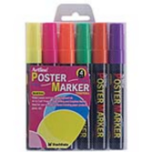 Picture of 2mm Bullet 6PK Poster Markers (Fluorescent) EPP-4