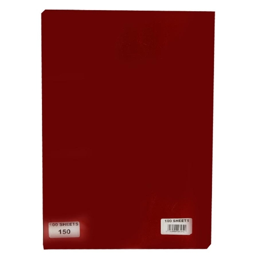 Picture of Binding Paper Pack 100 Sheets A4 red 150 Micron - Prima 