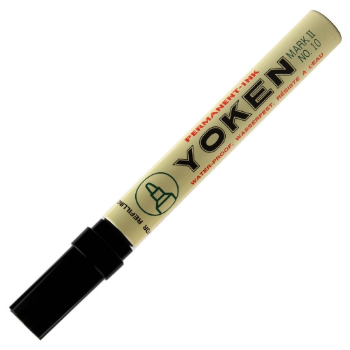 Picture of YOKEN PERMENANT MARKER CHISEL TIP BLACK