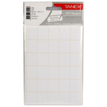 Picture of Handwriting label, White Rectangular 10 Sheets 30 Rectangles, 23 x 19 mm A5 - Tanix OFC-111