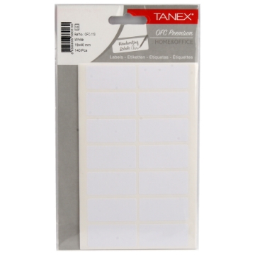 Picture of Office Sticker White 10 Sheets 14 Pieces 40×19 mm A5 - Tanex OFC-113