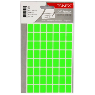 Picture of Round Handwriting Label Green 5 sheets (17 * 12mm) A5/56 Tanex Model OFC106