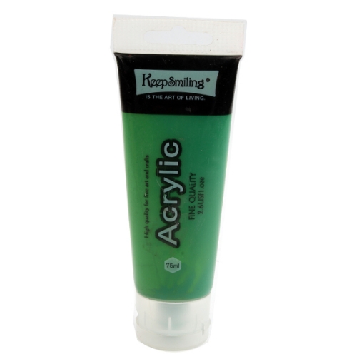 Picture of 75 ml Green Acrylic Color Tube - Keep Smiling 602