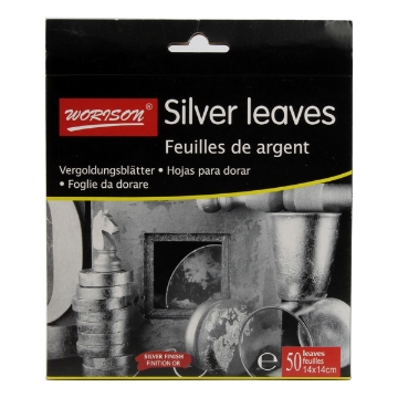 Picture of SILVER PAPERS 50 SHEET 14 × 14 CM G50