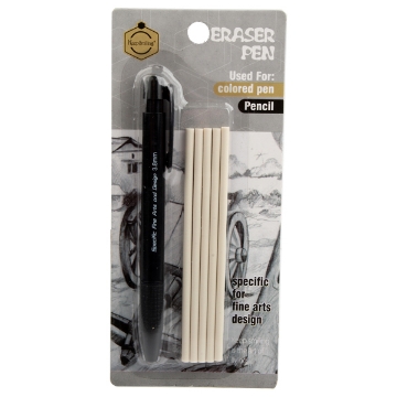 Picture of KeepSmiling Mechanical eraser pen with replaceable spare rubber bands 5 pieces