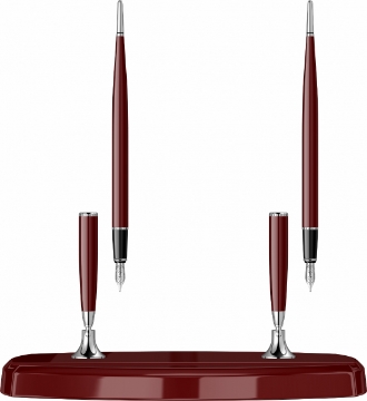 Picture of  Desk Organizer,Scrikss  , (2 ink pen) , Acrylic , Burgundy ,No. 50948