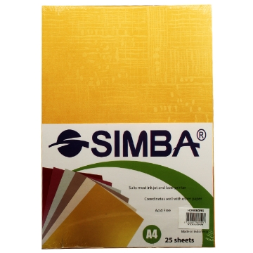 Picture of Simba Corrugated Copy Paper Pack 210gsm 25 Sheets 4A- Multicolor.