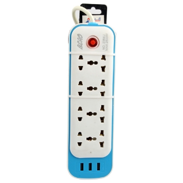 Picture of 3 USB Colored Power Strip Extension - NO 2064