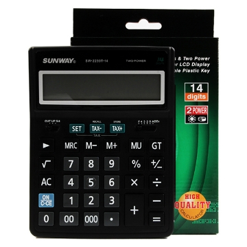 Picture of  14Digit Digital Desk Calculator 1.5 V 35x115 mm - Sunway SW2239T14