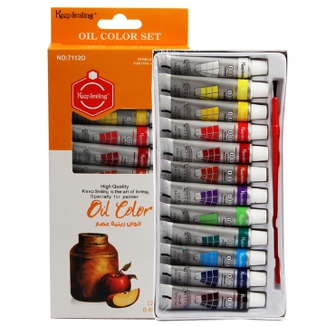 Picture of Oil Colors 12 ml 12 Colors - Keep Smiling HS-7112O