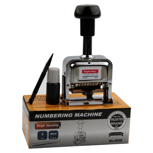 Picture of Numbering Machine 8 English Number - Bright Office 8608