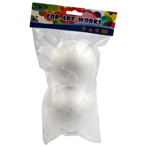 图片 泡沫球，白色，9 厘米，2 个装 – Simba 型号 Y-001