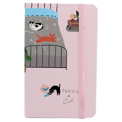 Picture of Note book A6 with pen holder with rubber