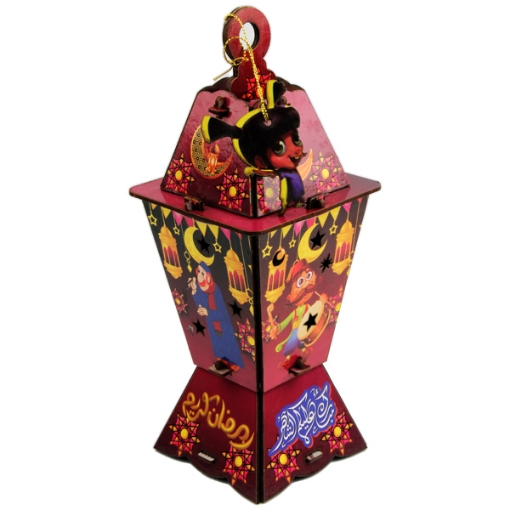 Picture of WOODEN LANTERN QUADRANT MEDIUM SOUND AND LIGHT