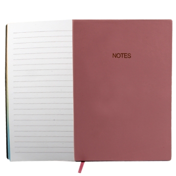 Picture of A plastic notebook, with rubber and hard cardboard cover, and a place to hold a pen, model A5 PU