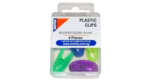 Picture of Set of Plastic Paper Clips, 30 mm - Mintra 94382.