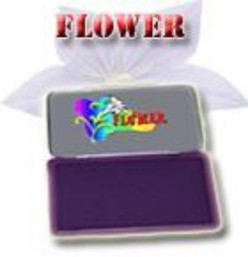 Picture of Black Ink Stamp - Flower 3