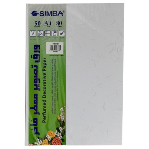 Picture of Orchid Scented Copy Paper Pack 50 Sheets White A4 Simba  