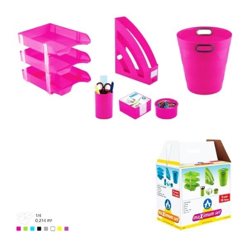 Picture of Office Supplies Set 7 Piecesو Fuchsia - Ark 1355