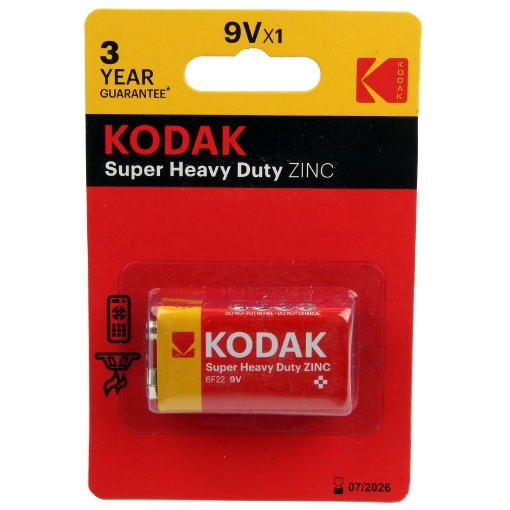 Picture of Zinc Battery 9V Very Strong, Heavy Duty and Long Lasting - Kodak