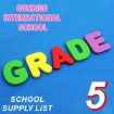 Picture of School Supplies List - Sunrise School 5th Grade