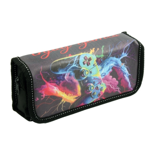 Picture of Canvas pencil case with 2 zippers, scotch fashion, Model FF 24