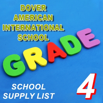 Picture of School Supplies List - Dover American International School - Fourth Grade