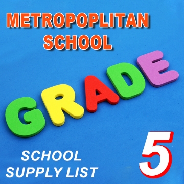 Picture of School Supplies List - Metropolitan School - Fifth grade