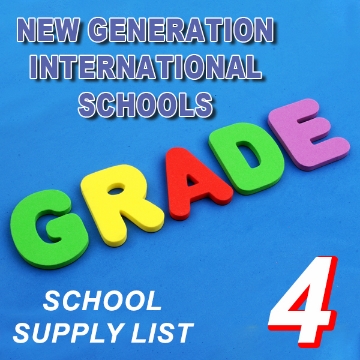 Picture of School Supplies List – New Generation International School Grade - 4