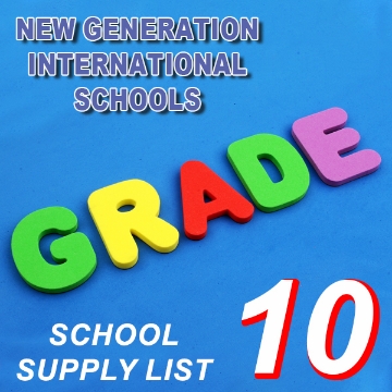 Picture of School Supplies List – New Generation International School Grade - 10