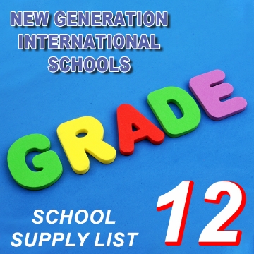 Picture of School Supplies List – New Generation International School Grade- 12