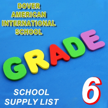 Picture of School Supplies List - Dover American International School - Sixth Grade