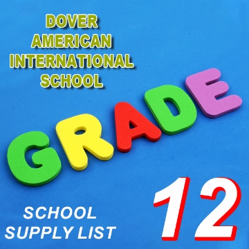 Picture of School Supplies List - Dover American International School - Grade 12